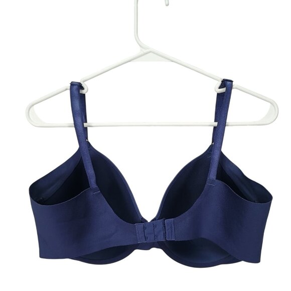 Warners Womens Contour‎ Underwire Bra 40D Navy Blue Adjustable Straps - Picture 2 of 5